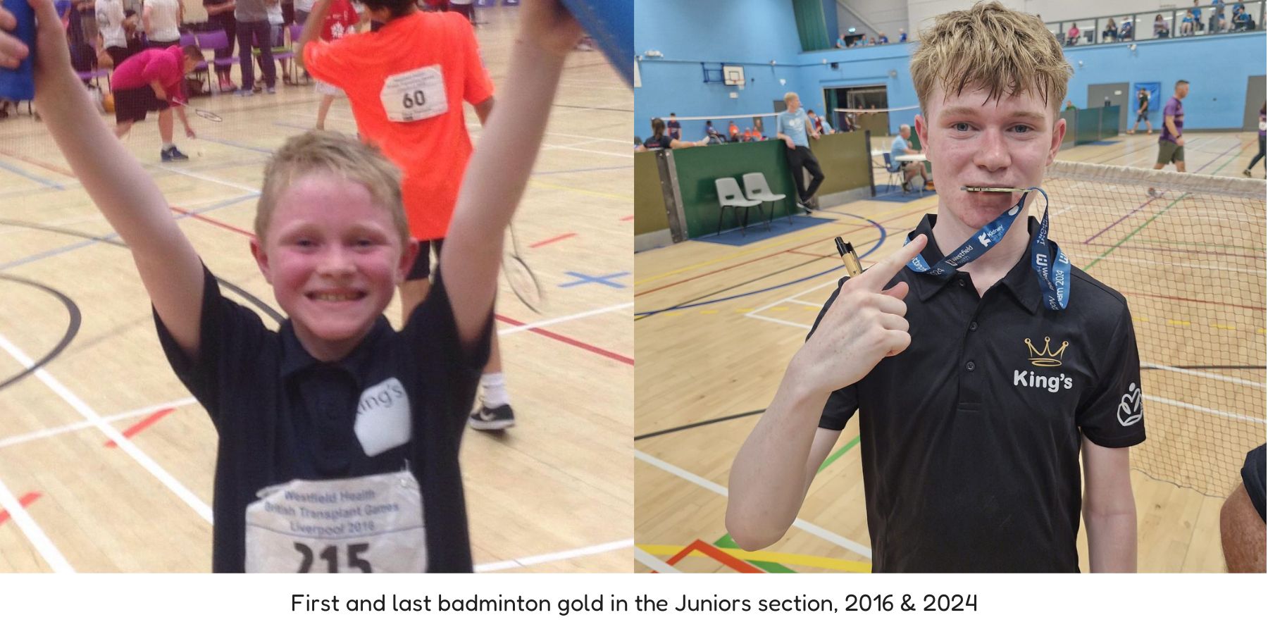 First and last badminton gold in the Juniors section, 2016 &amp; 2024