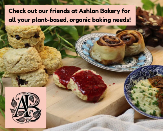 Check out our friends at Ashlan Bakery for all your plant-based, organic baking needs!