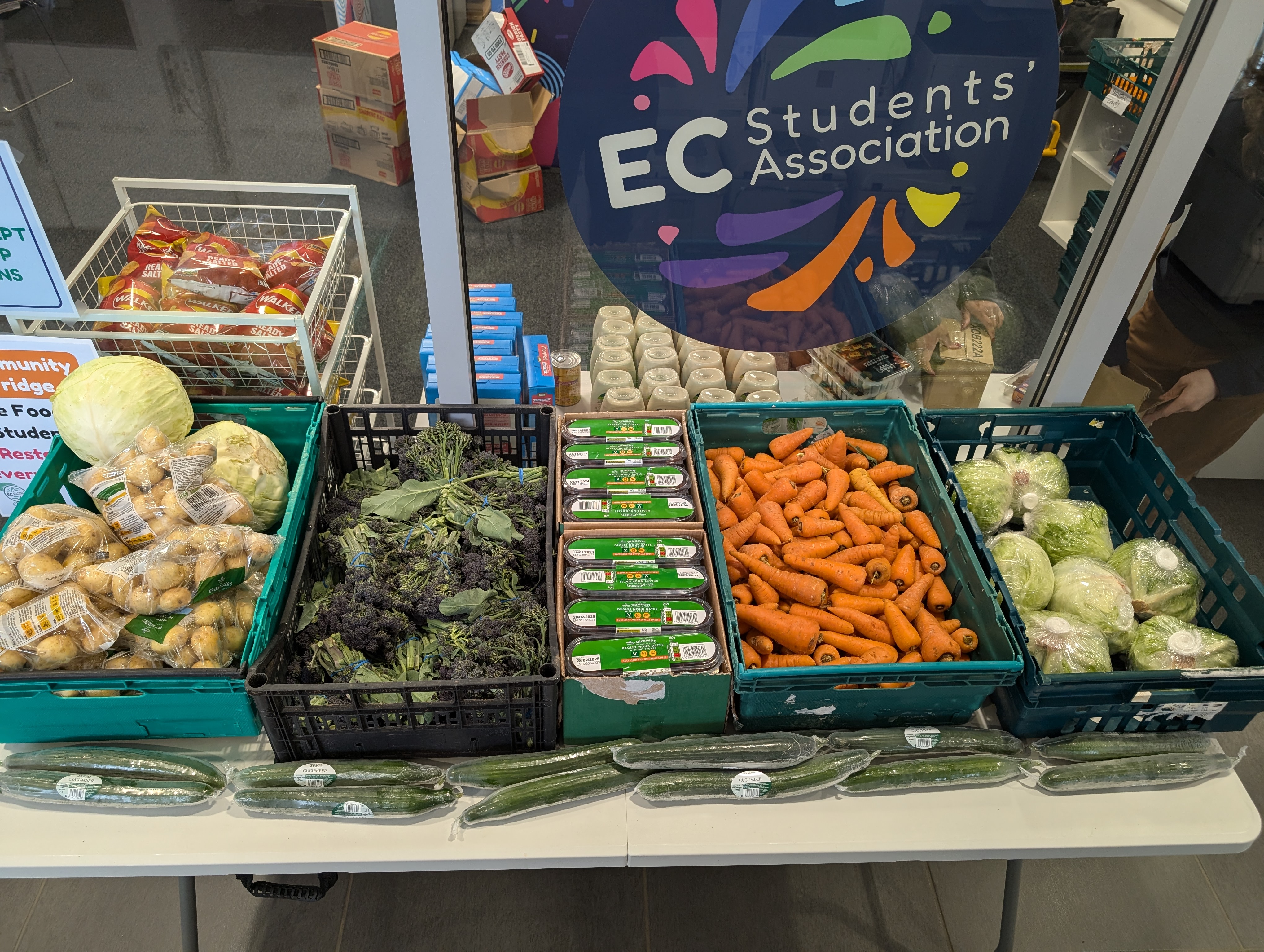 Vegetables available from our Student fridges every week