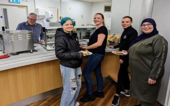 Students at breakfast club