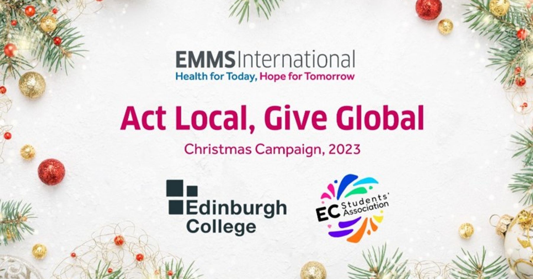 Act Local, Give Global Christmas Appeal 2023