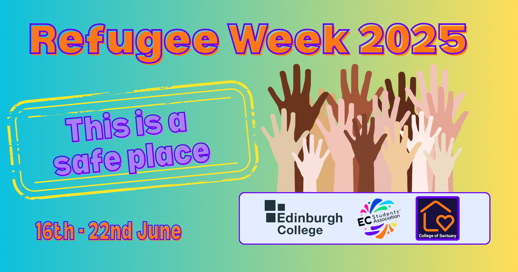Refugee Week 2025 - this is a safe place