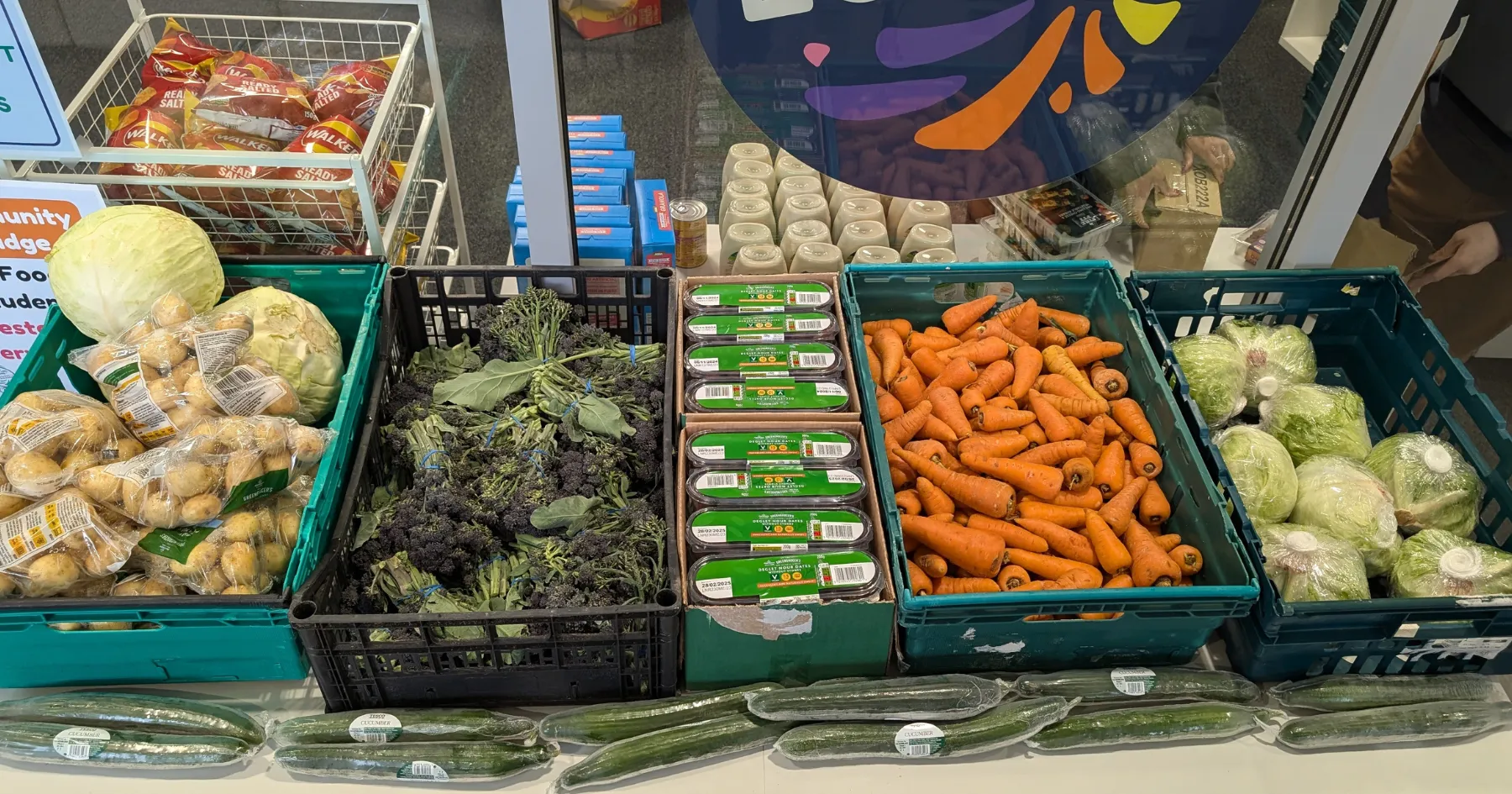 vegetables available at the student fridge