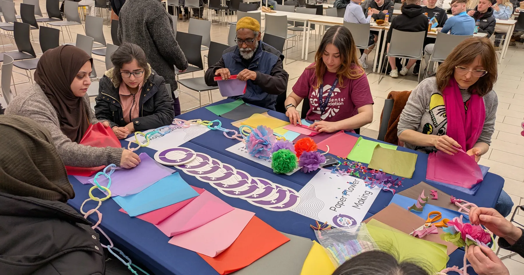 Pic of students doing crafty activities