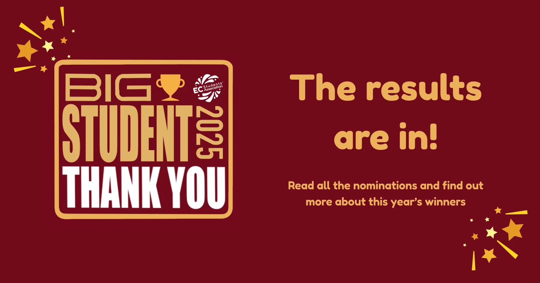 Big Student Thank You Results News Article Banner