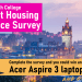 Image of Edinburgh as background. Text: Housing and Finance survey. Win an Acer Aspire 3 laptop.