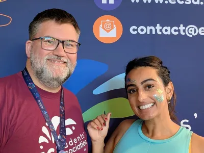 picture of Al and Sukinder at freshers week