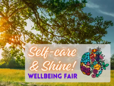 Self-Care and Shine Wellbeing Fair Web Banner