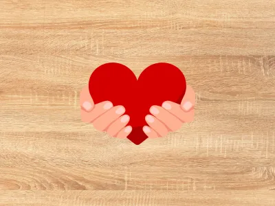 Graphic of hands holding a heart