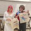 Students with their homemade pride merch