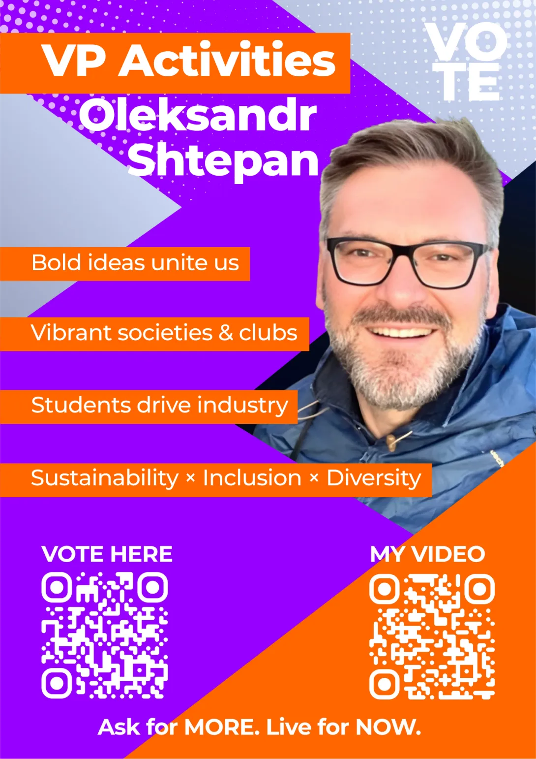 Oleksandr Shtepan for VP Activities Vote Olex